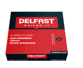 Delfast 18gauge Galvanised 92 Series Staples - Box 5000.