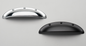 Kethy Derby Shell Slim Handle Pull 64mm C to C 92mm O/A Matt Black Paint & Polished Chrome