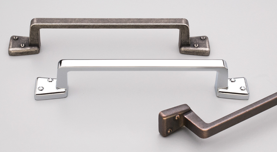 Kethy Aston Square D Handle 128mm C to C  Available In 3 Colours : Antique Pewter ,Rustic Brass ,Rustic Copper