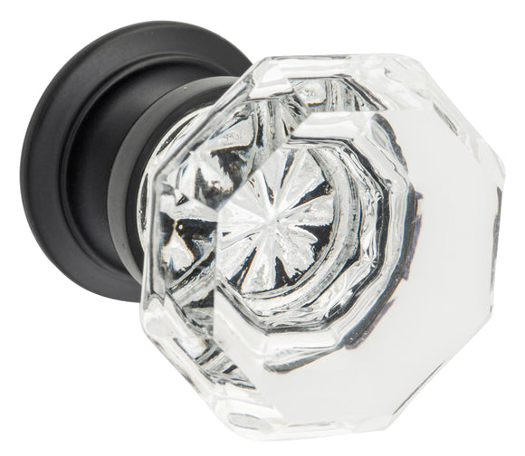 Cupboard Knob Sophia Glass Matt Black D32xP39mm BP26mm