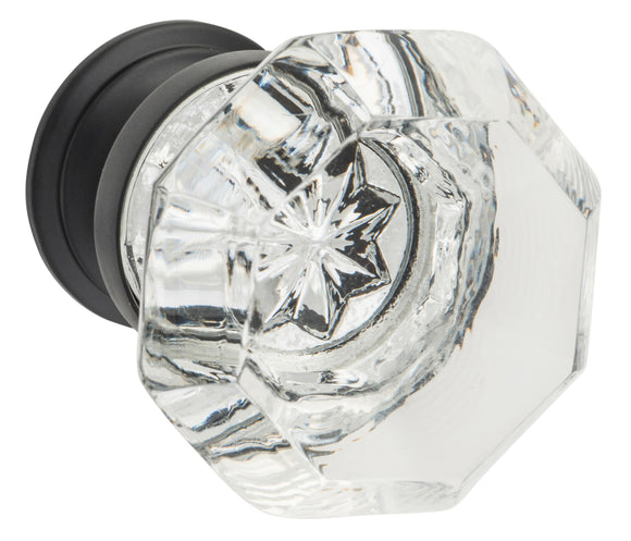 Cupboard Knob Sophia Glass Matt Black D41xP47mm BP27mm