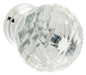 Cupboard Knob Diamond Clear Glass Chrome Plated D40xP55mm BP28mm