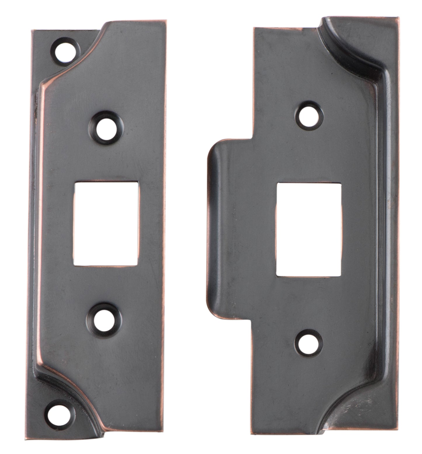 Tube Latch Split Cam Face Plate & Striker Kit Rebated Antique Copper H95xW38mm