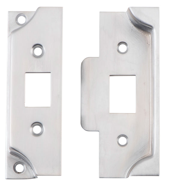 Tube Latch Split Cam Face Plate & Striker Kit Rebated Chrome Plated H95xW38mm