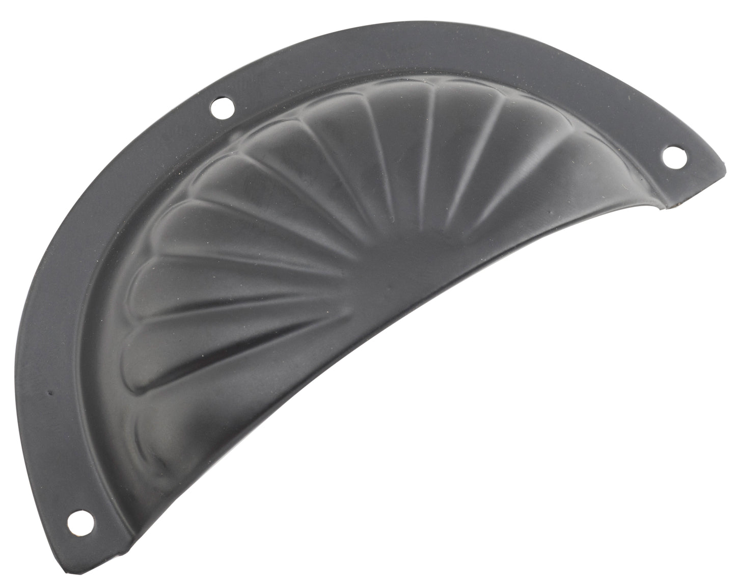 Drawer Pull Sheet Brass Fluted Matt Black L97xH40mm