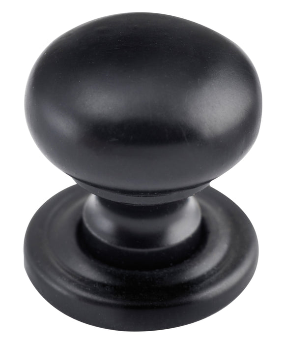 Cupboard Knob Classic Matt Black D19xP20mm