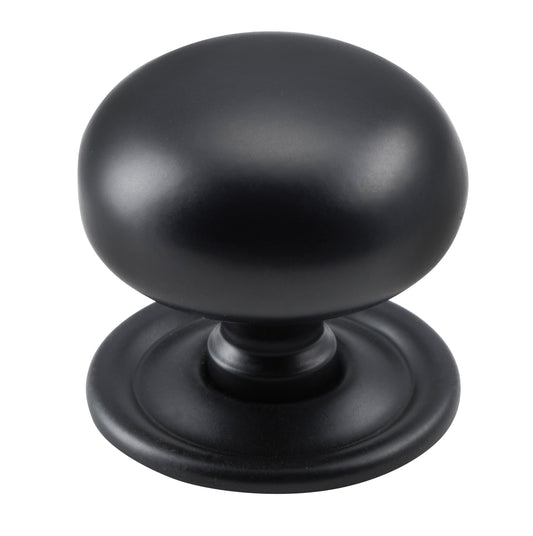 Cupboard Knob Classic Matt Black D38xP36mm