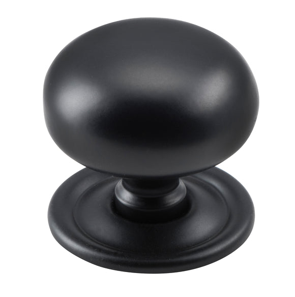 Cupboard Knob Classic Matt Black D38xP36mm