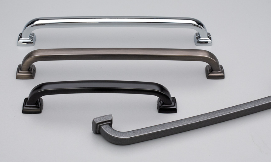 Kethy Darwen Square D Handle 128mm C to C  Available In 4 Colours : Black Olive ,Industrial Black ,Black Paint Matt#5 ,Polished Chrome