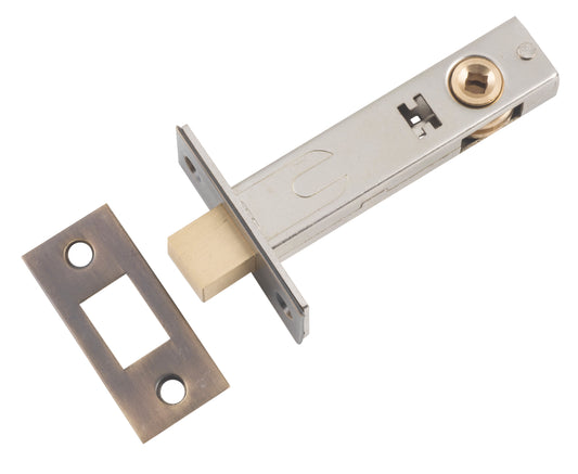 Privacy Bolt Antique Brass Backset 70mm