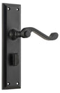 Door Lever Milton Privacy Pair Matt Black H200xW50xP68mm