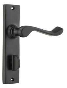 Door Lever Fremantle Privacy Pair Matt Black H150xW35xP50mm