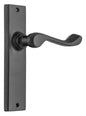 Door Lever Fremantle Latch Pair Matt Black H150xW35xP50mm