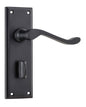 Door Lever Camden Privacy Pair Matt Black H152xW50xP60mm