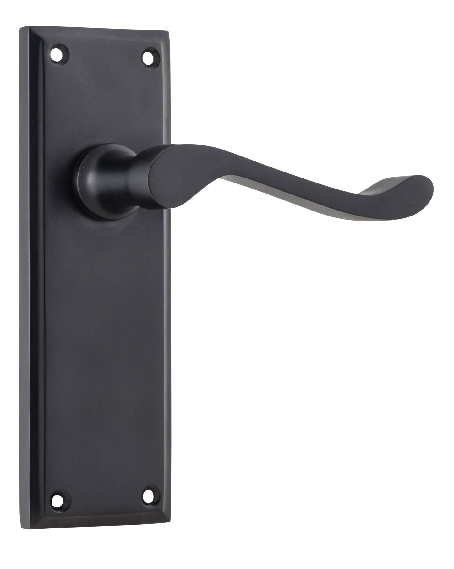 Door Lever Camden Latch Pair Matt Black H152xW50xP60mm