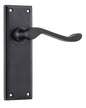 Door Lever Camden Latch Pair Matt Black H152xW50xP60mm