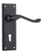 Door Lever Camden Lock Pair Matt Black H152xW50xP60mm