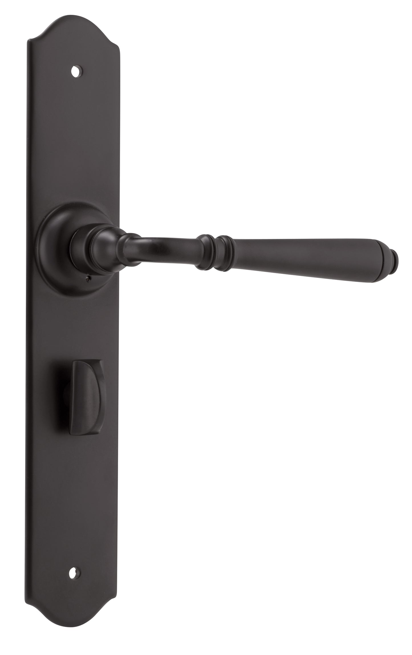 Door Lever Reims Privacy Pair Matt Black H240xW40xP70mm