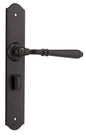 Door Lever Reims Privacy Pair Matt Black H240xW40xP70mm
