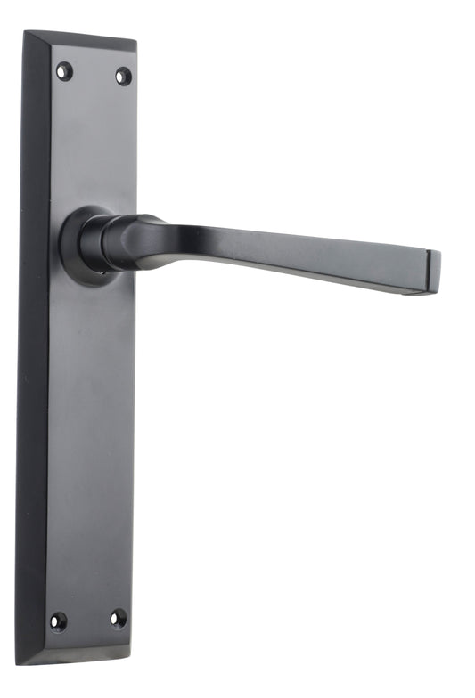 Door Lever Menton Latch Pair Matt Black H225xW50xP75mm