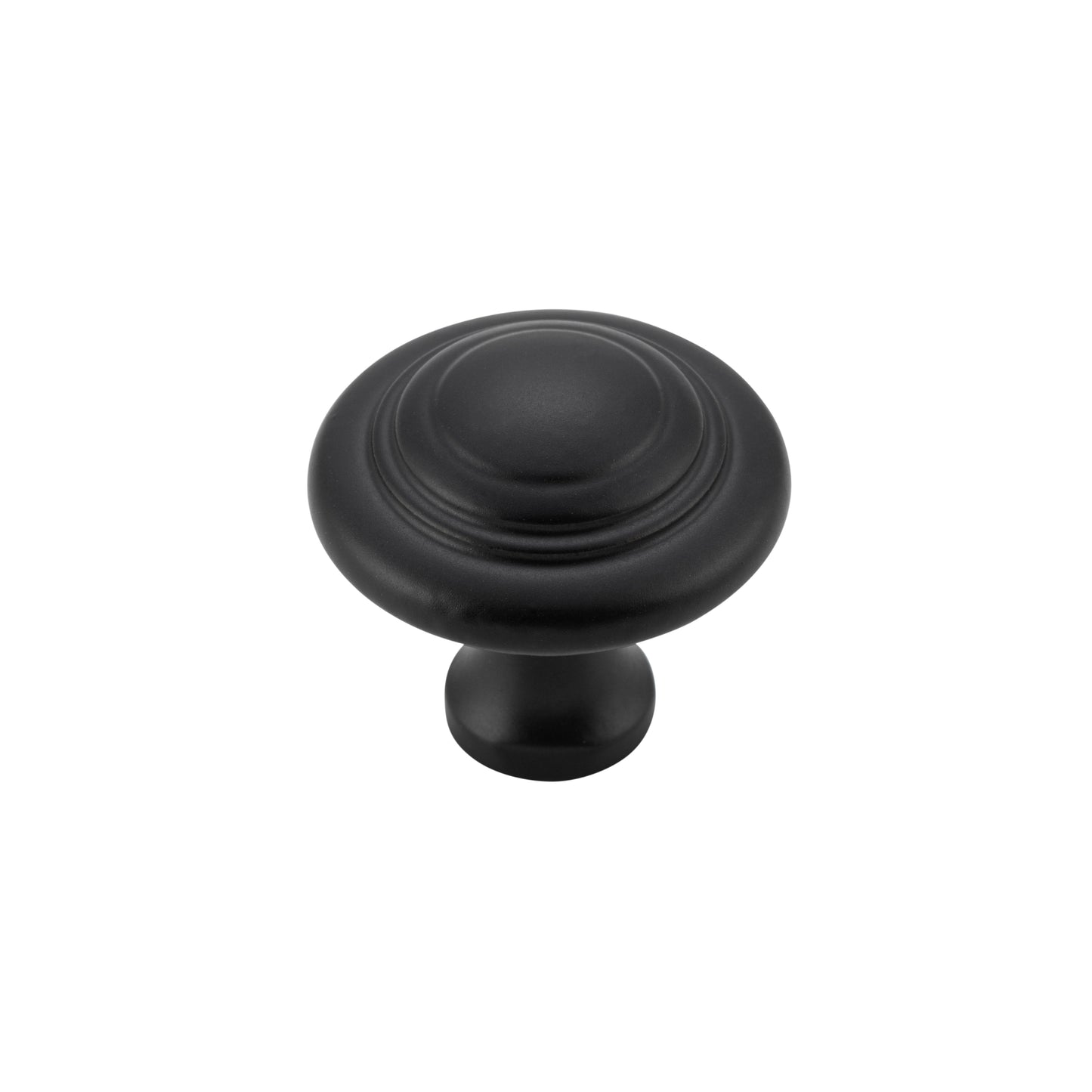 Cupboard Knob Domed Matt Black D25xP24mm