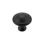 Cupboard Knob Domed Matt Black D25xP24mm