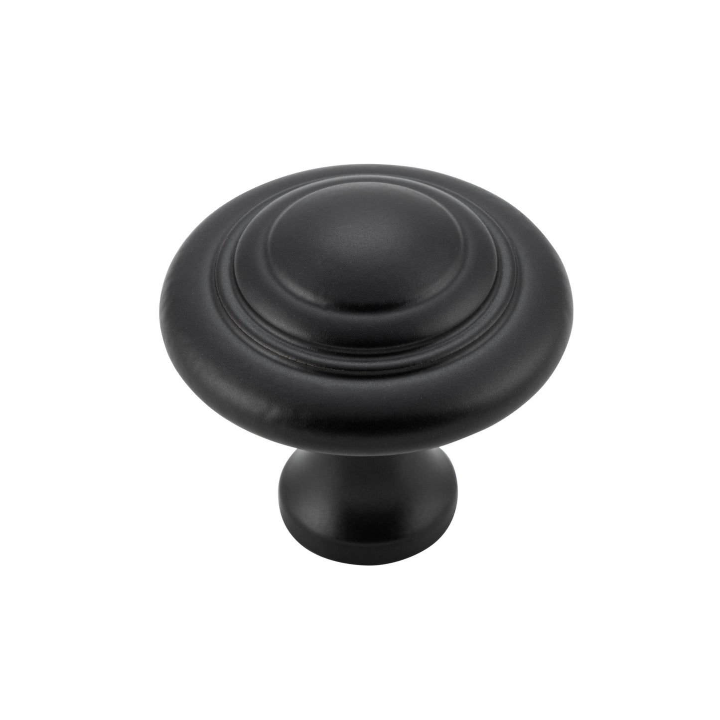 Cupboard Knob Domed Matt Black D32xP29mm