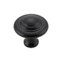 Cupboard Knob Domed Matt Black D32xP29mm