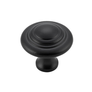 Cupboard Knob Domed Matt Black D32xP29mm