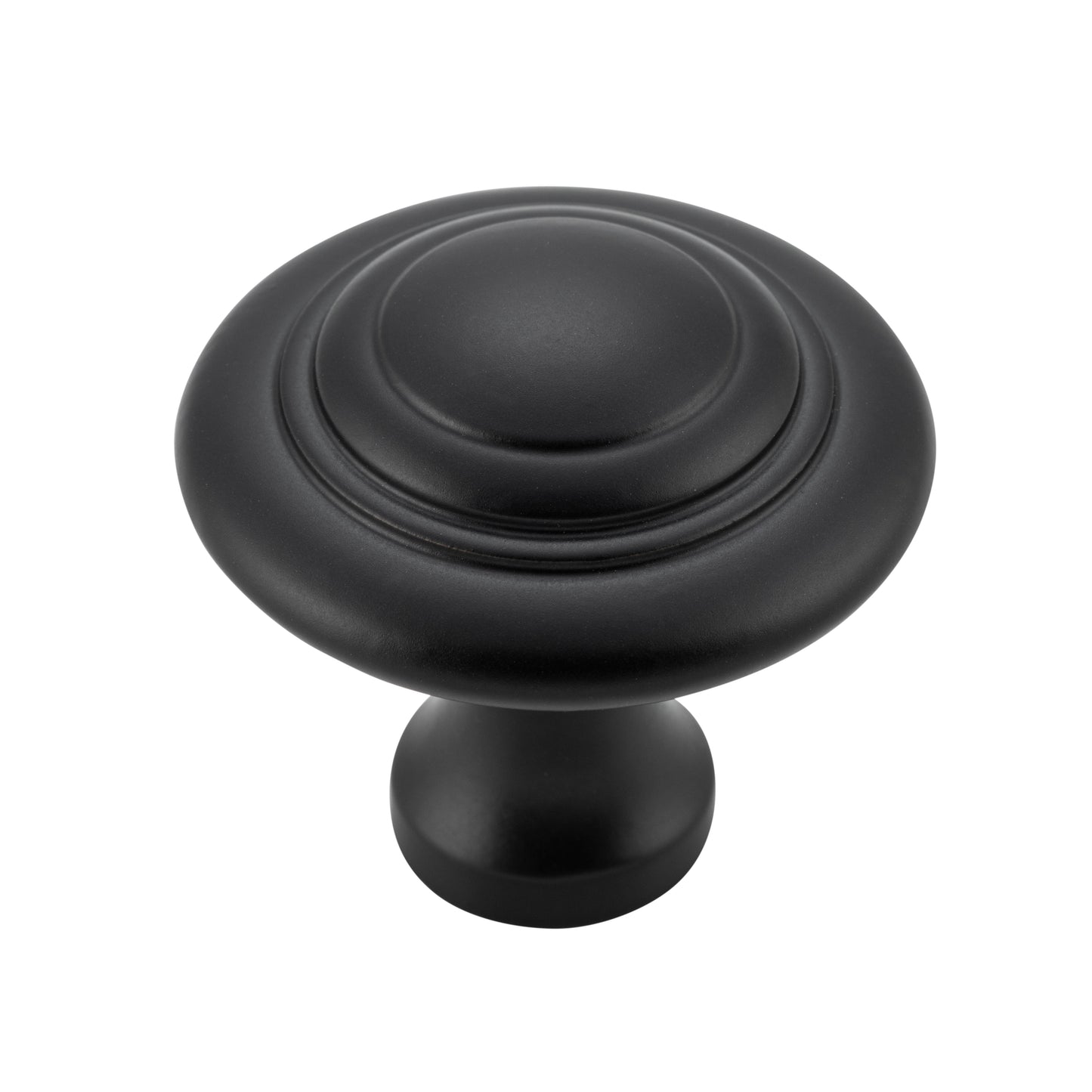 Cupboard Knob Domed Matt Black D38xP35mm