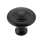 Cupboard Knob Domed Matt Black D38xP35mm