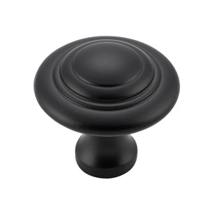Cupboard Knob Domed Matt Black D38xP35mm