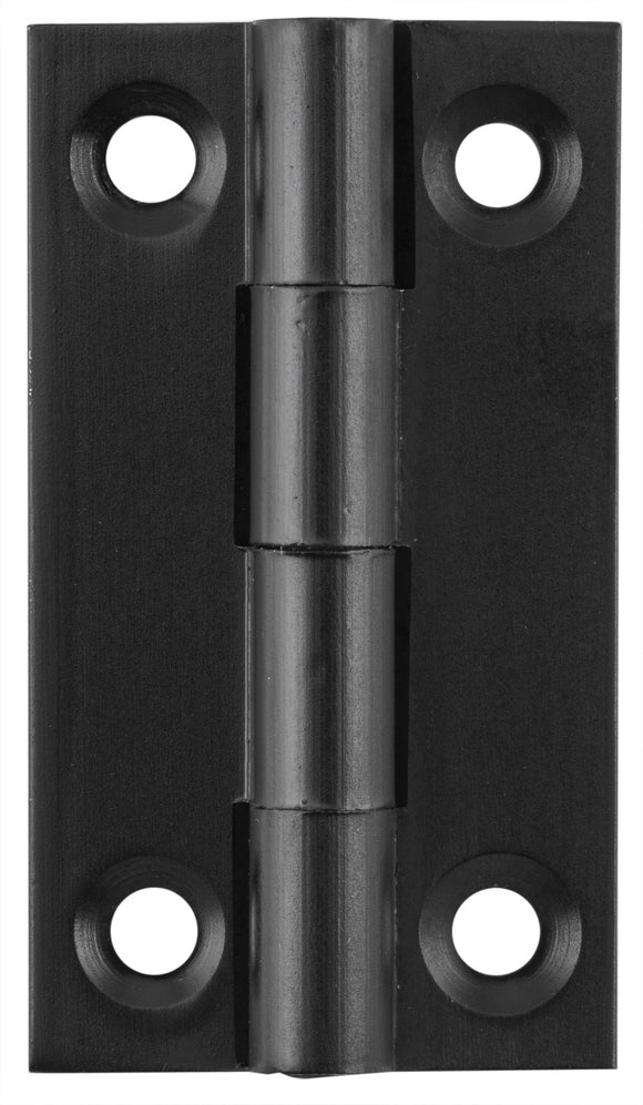 Cabinet Hinge Fixed Pin Matt Black H38xW22mm