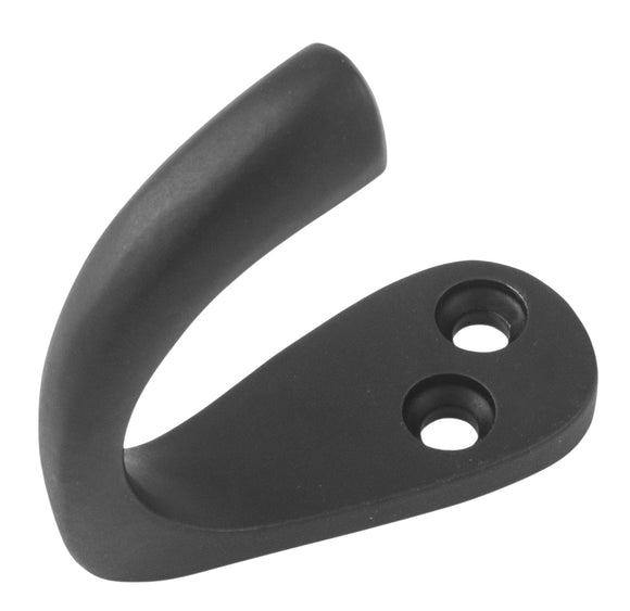 Robe Hook Single Matt Black H45xP42mm