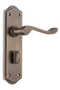 Door Lever Henley Privacy Pair Antique Brass H180xW50xP58mm