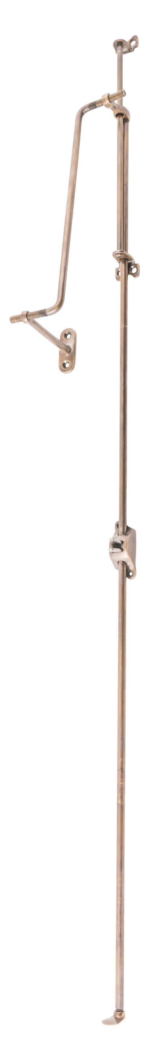 Fanlight Window Operator Antique Brass Unlacquered H900-1115mm