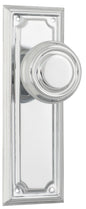 Door Knob Edwardian Latch Pair Chrome Plated H185xW60xP57mm