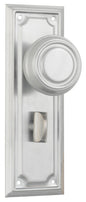 Door Knob Edwardian Privacy Pair Satin Chrome H185xW60xP57mm