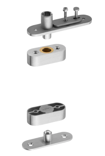 JNF IN.05.202 Pivot System With Door Frame Fixing ( 100kg ) Finish : Stainless Steel