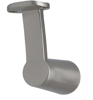 MILES NELSON BANISTER BRACKET ( SINGLE ) WITHOUT & WITH BASE IN 2 COLOURS : SATIN CHROME ,SATIN NICKEL FINISH