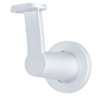 MILES NELSON BANISTER BRACKET ( SINGLE ) WITHOUT & WITH BASE IN 2 COLOURS : SATIN CHROME ,SATIN NICKEL FINISH