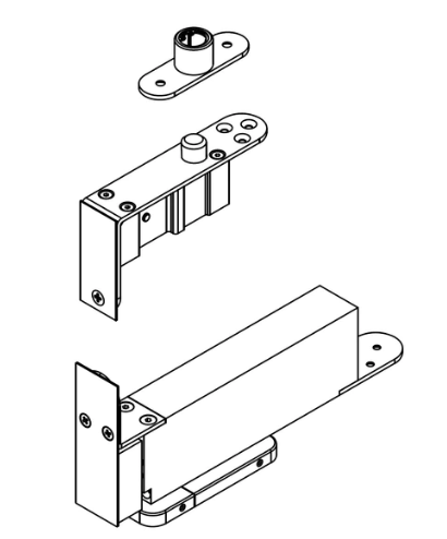 JNF IN.05.204 Hydraulic Pivot for Wooden Doors W SYSTEM ( 100kg ) Finish : Stainless Steel