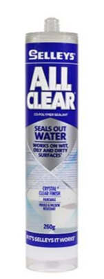 Selleys All Clear 80g,260g (available in: 2 sizes) - priced per unit Minimum order 6 units for 80g, 12 units for 260g )