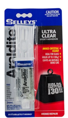 Selleys Araldite Ultra Clear 24ml- priced per unit Minimum order 6 units
