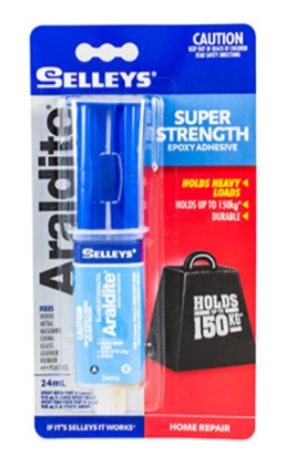 Selleys Araldite Super Strength 24ml,35ml,,200ml ( available in: 3 sizes ) -priced per unit Minimum order 6 units for 24ml,12units for 35ml, 6 units for 200ml )