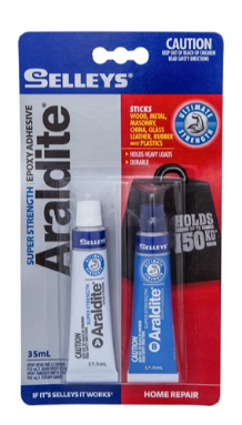 Selleys Araldite Super Strength 24ml,35ml,,200ml ( available in: 3 sizes ) -priced per unit Minimum order 6 units for 24ml,12units for 35ml, 6 units for 200ml )