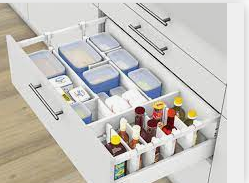 Blum ORGA-LINE bottle store set for cabinet width 300mm( greater than) length 500mm-550mm,pull outs for NL Silk white