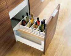 BLUM AMBIA-LINE Bottle Set for Narrow Width 100-200 Steel Frame ZC7B0100S Available in Silk White,Orion Grey and Terra Black