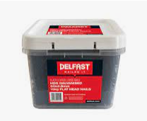 Delfast 50 x 2.8mm Black Coated Ring Galvanised Metal Tile Loose Nails 15kg