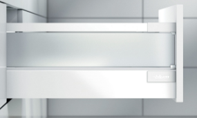 Blum Tandembox Antaro TIP-ON BLUMOTION Kitset Desigh Element Height D 227mm x 450-550 (length 3 Options ) 30kg Available in Silk White